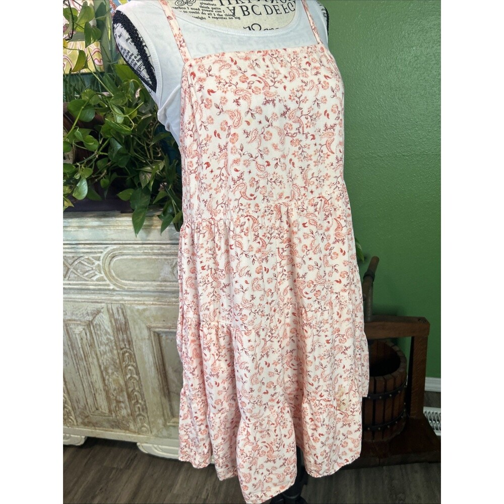 Old Navy Floral Print Tiered Swing Dress, Sz M Summer Rayon Babydoll